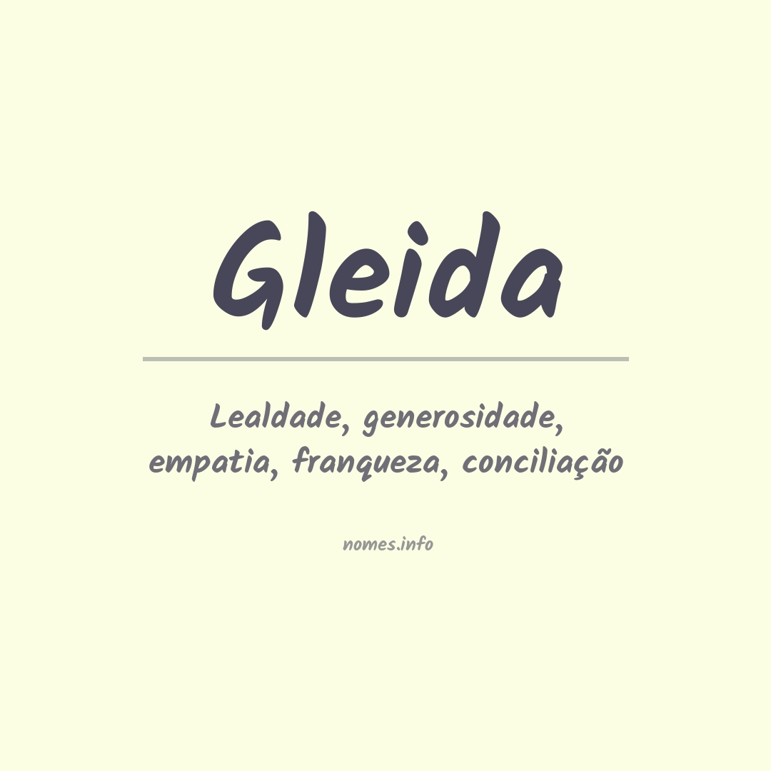 Significado do nome Gleida