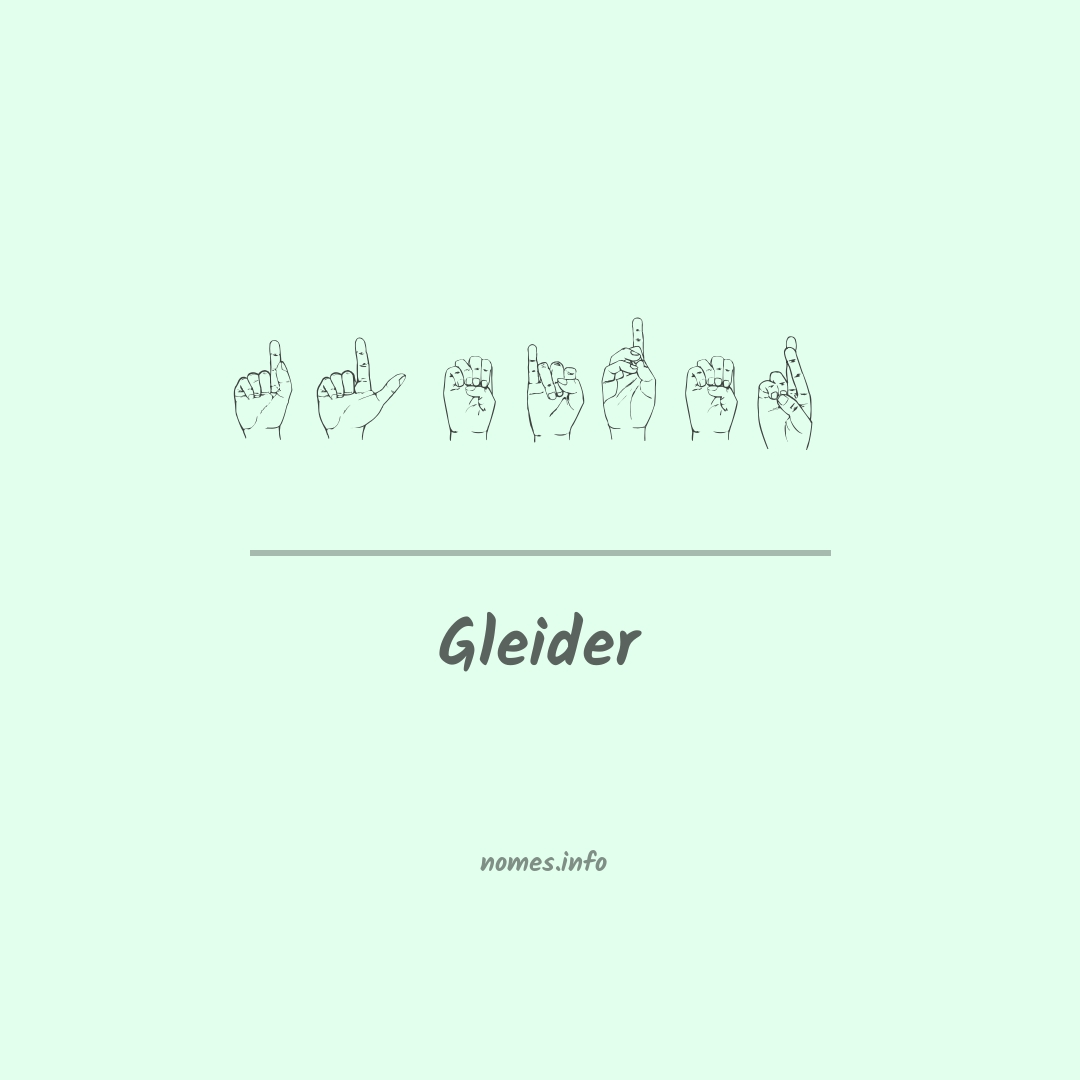 Gleider em Libras