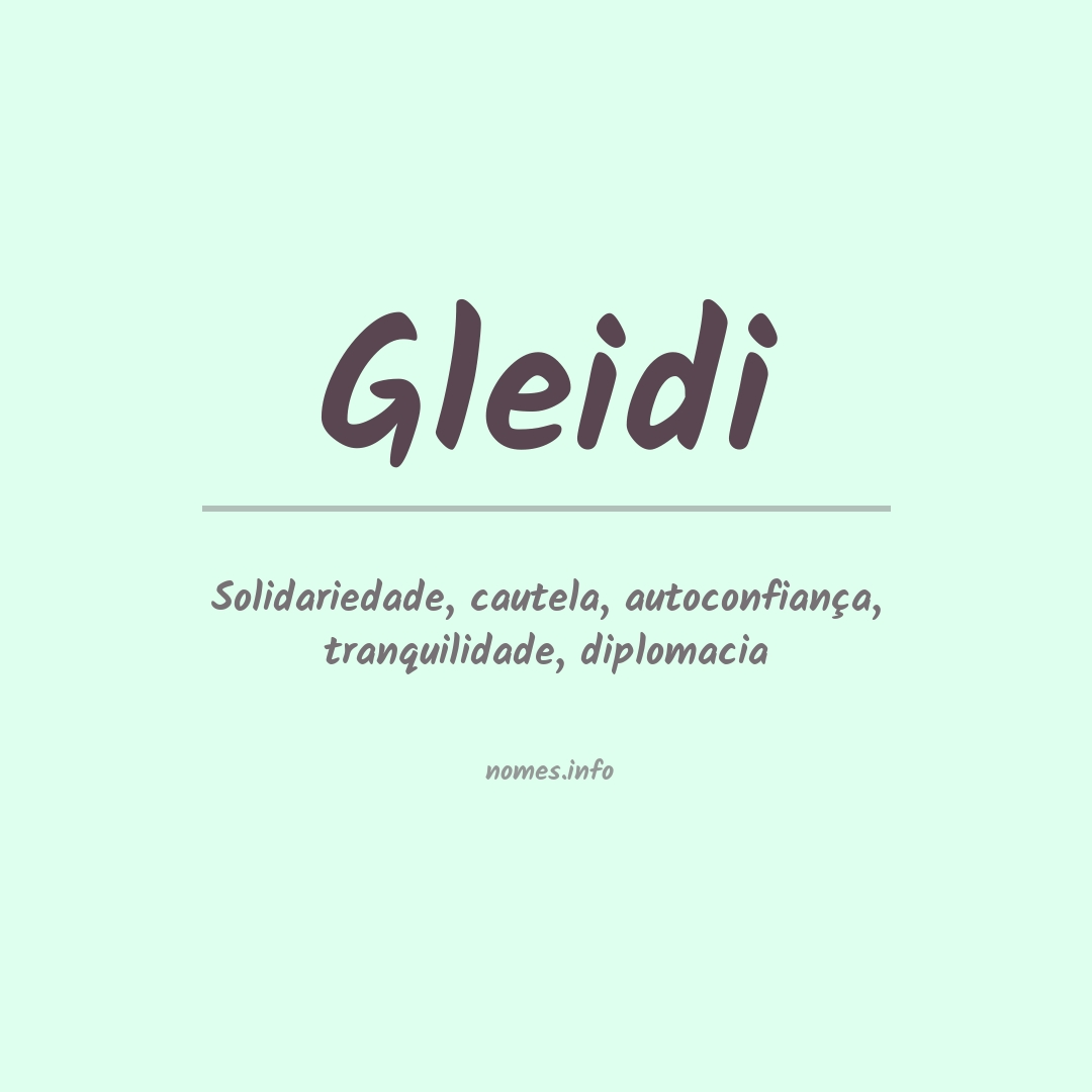 Significado do nome Gleidi