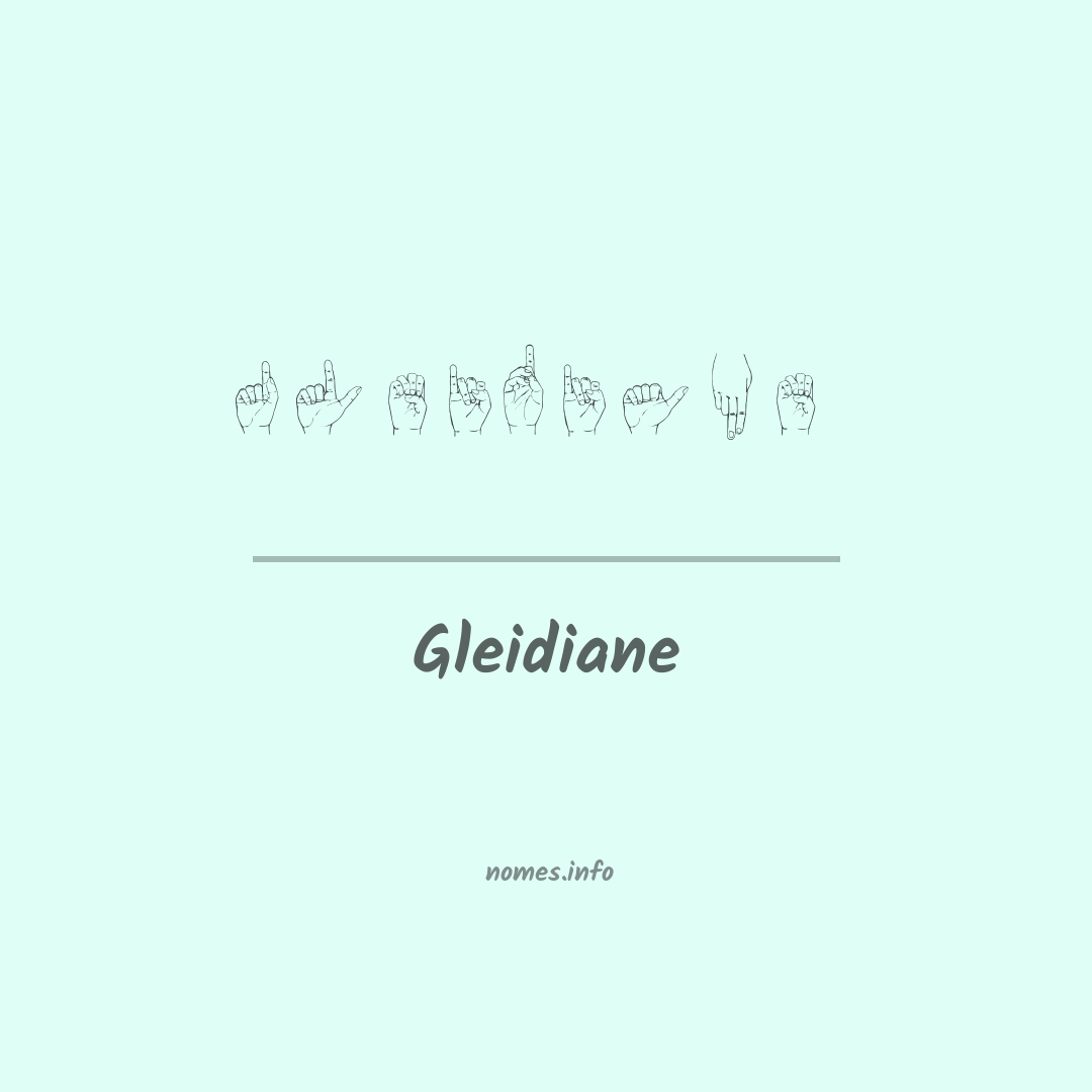 Gleidiane em Libras