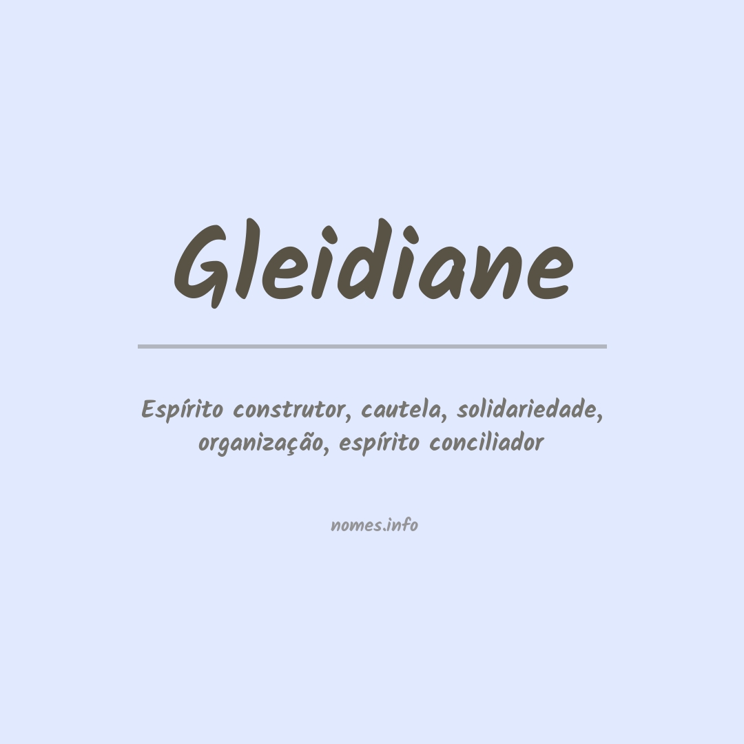 Significado do nome Gleidiane