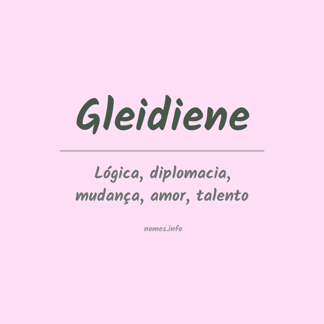 Significado do nome Gleidiene