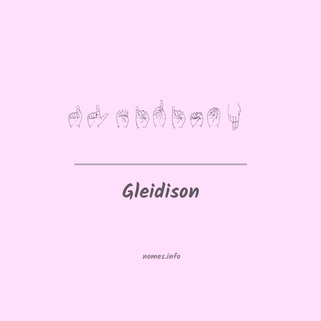 Gleidison em Libras
