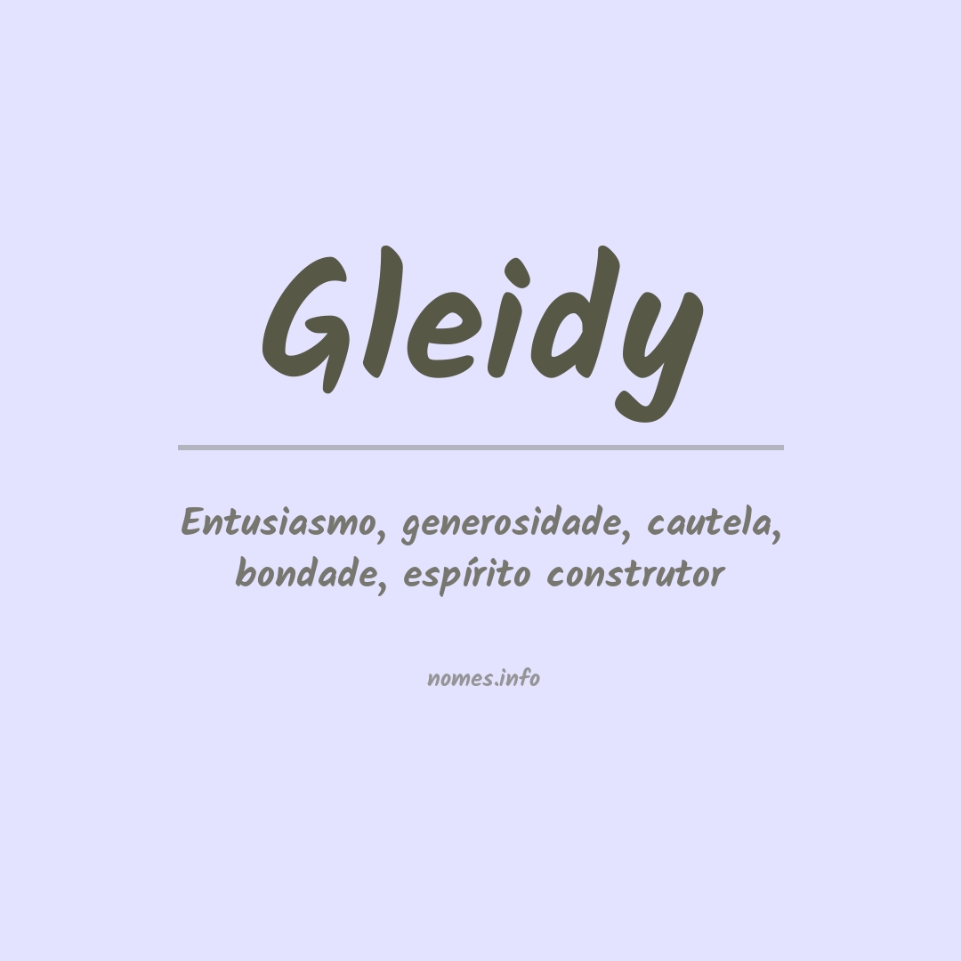 Significado do nome Gleidy