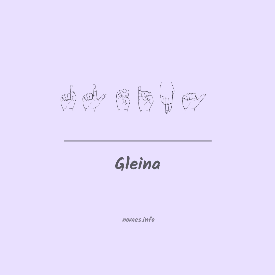 Gleina em Libras