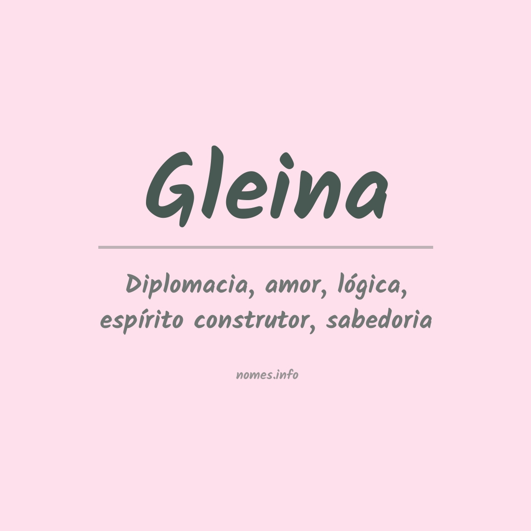 Significado do nome Gleina