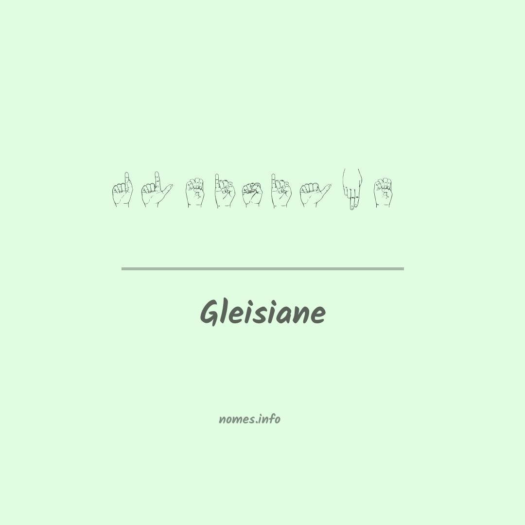 Gleisiane em Libras