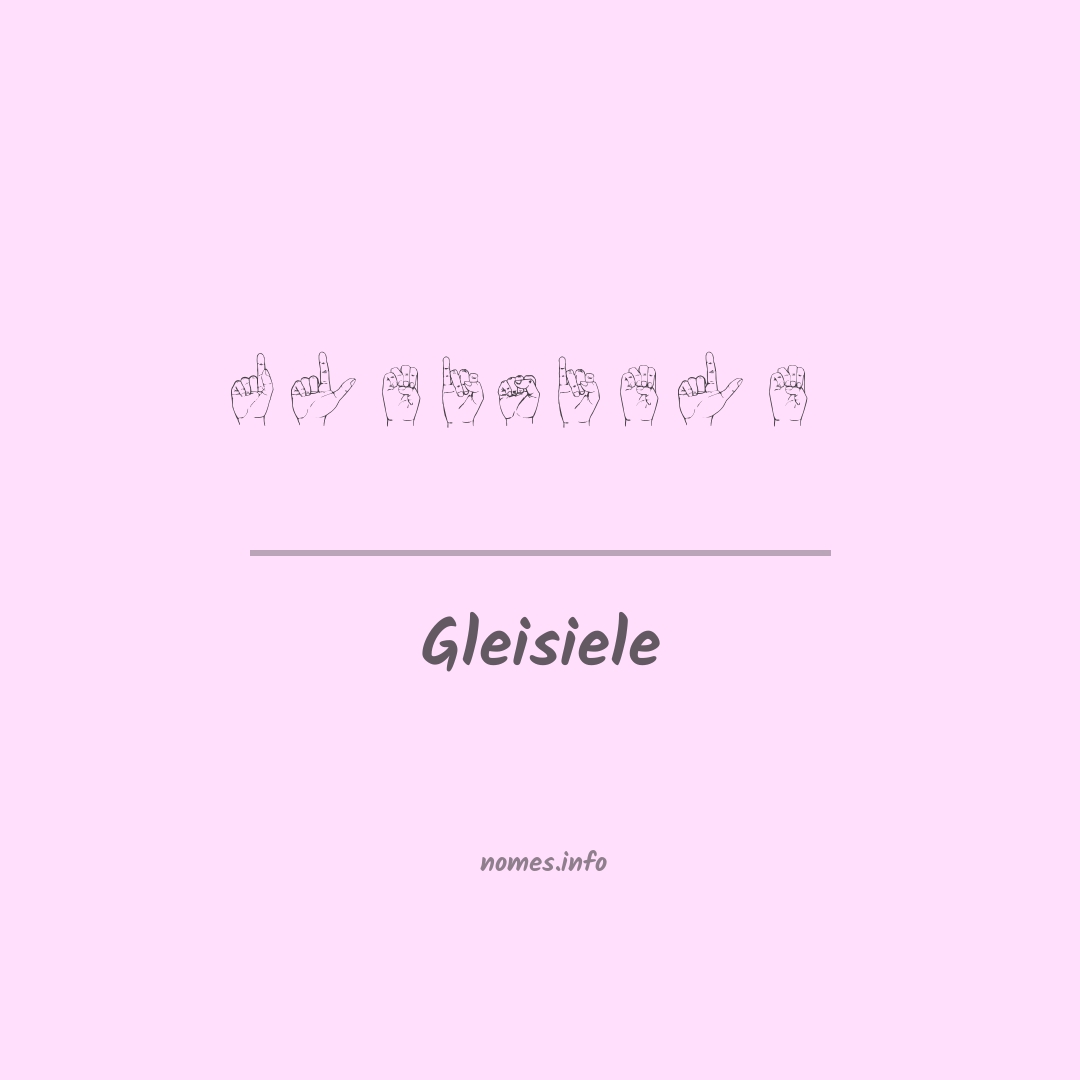 Gleisiele em Libras