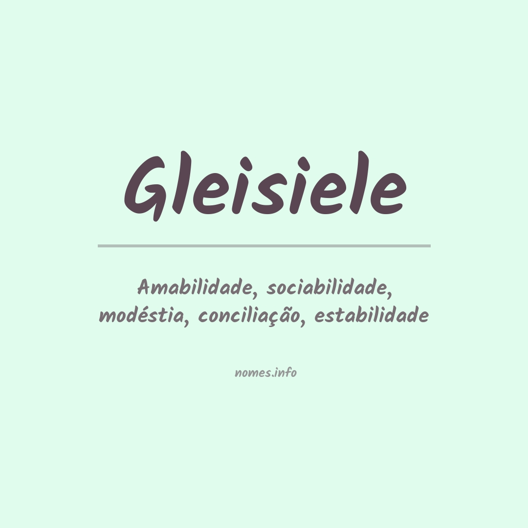 Significado do nome Gleisiele