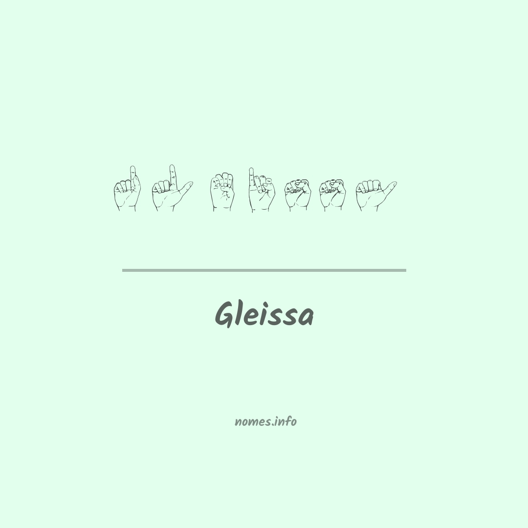 Gleissa em Libras