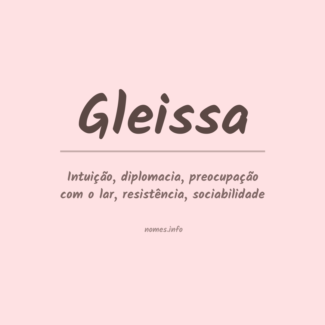 Significado do nome Gleissa