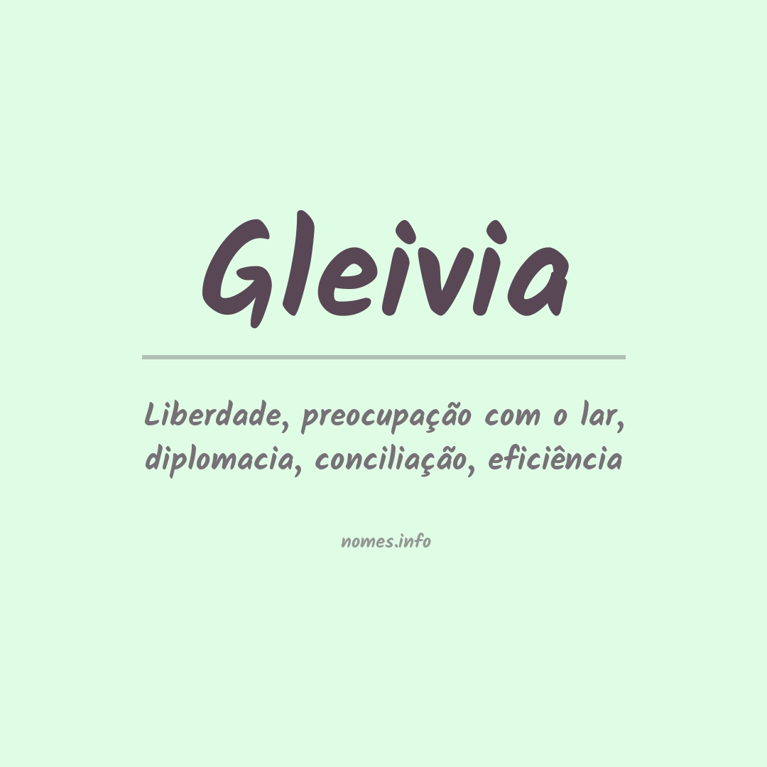 Significado do nome Gleivia