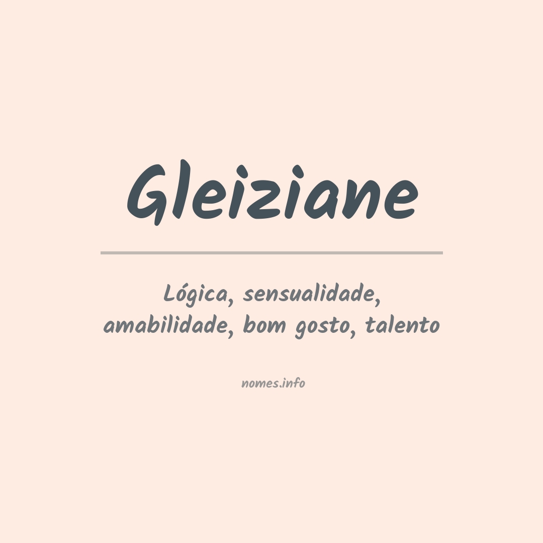 Significado do nome Gleiziane