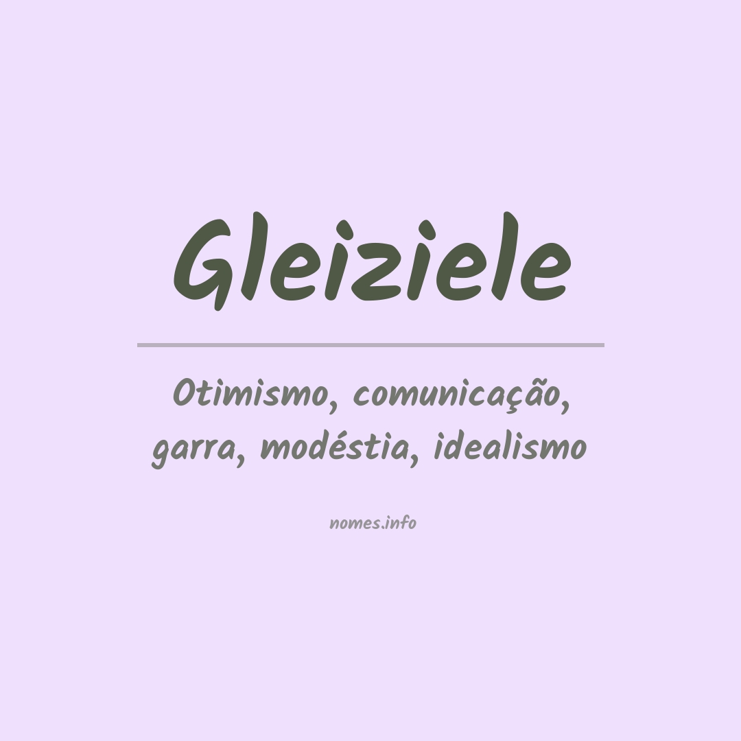 Significado do nome Gleiziele