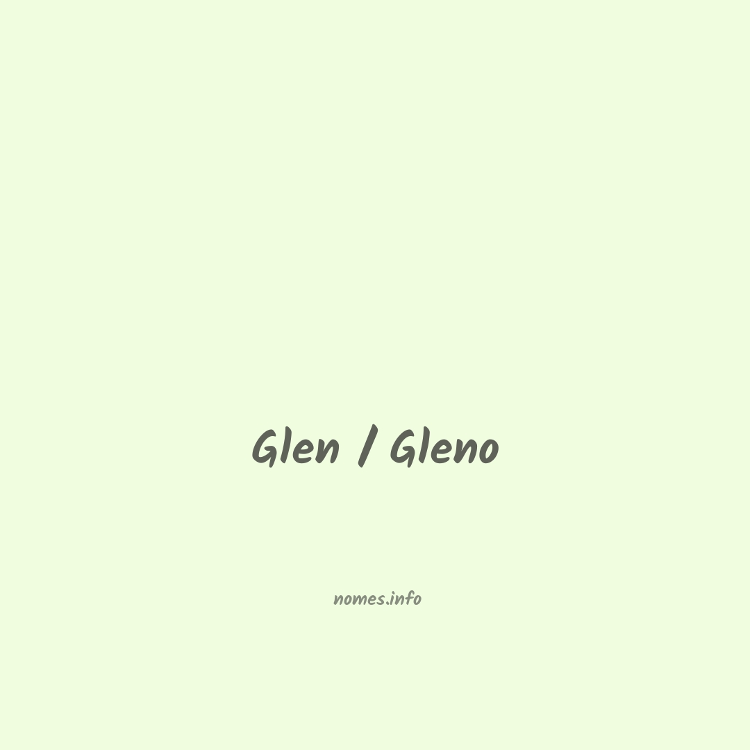 Glen / gleno em chinês