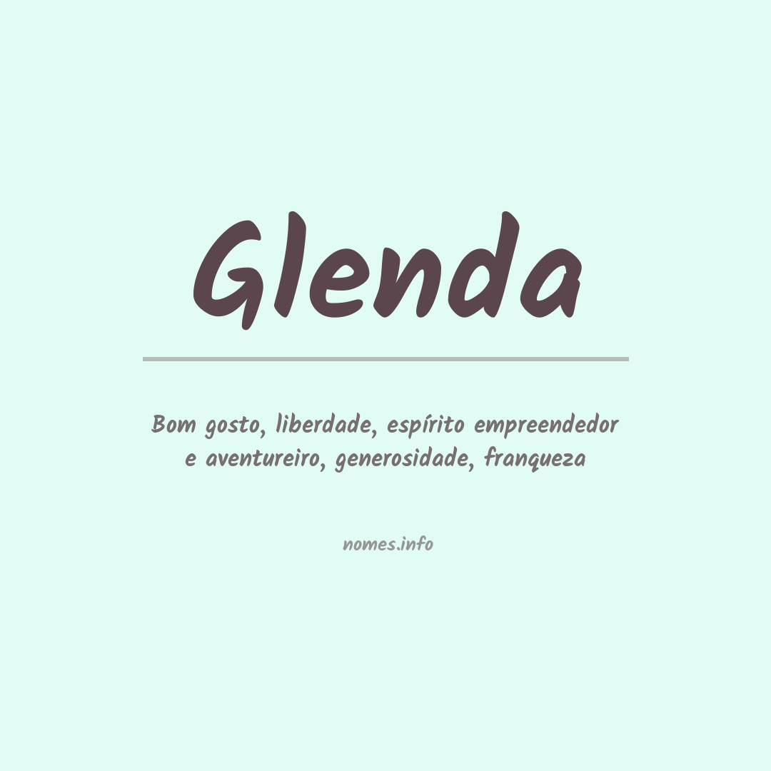 Significado do nome Glenda