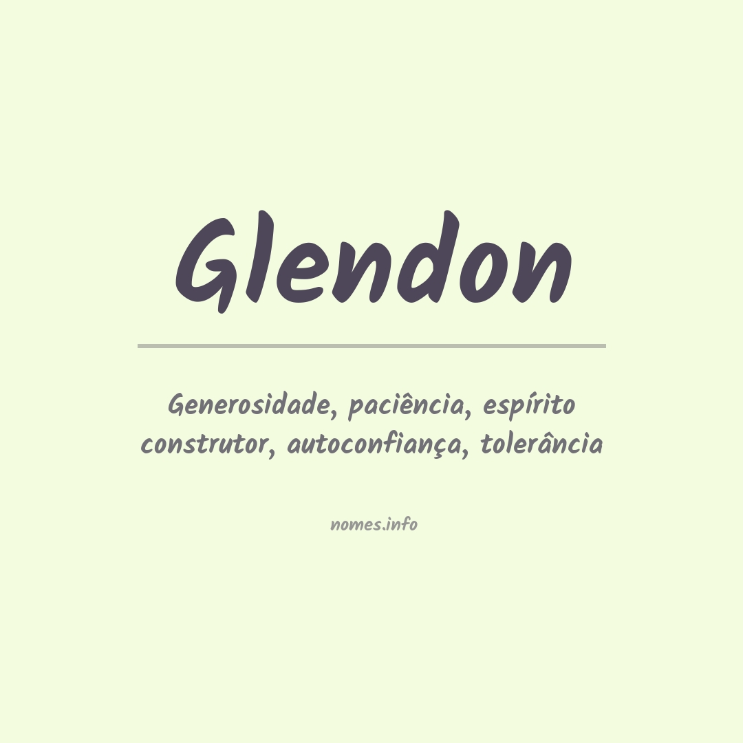 Significado do nome Glendon