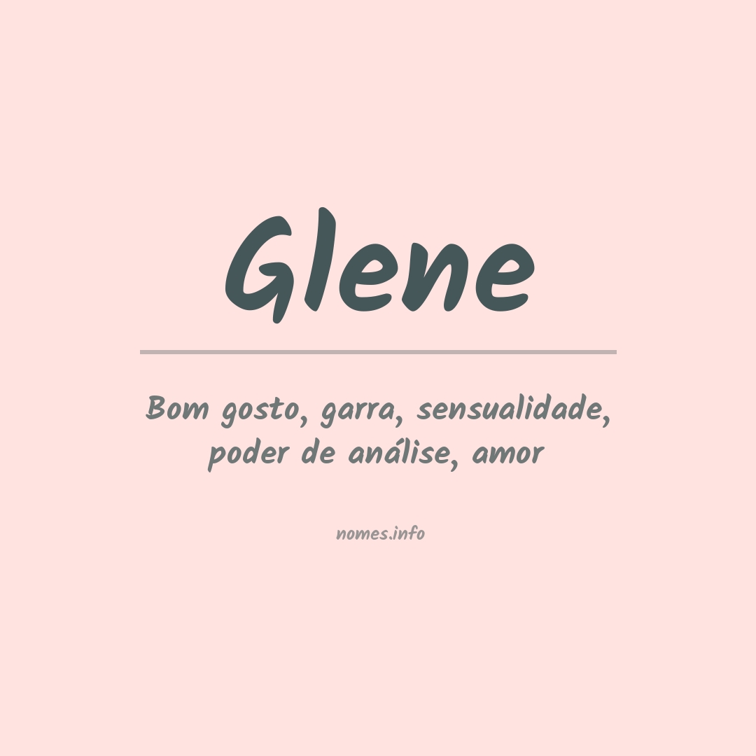 Significado do nome Glene