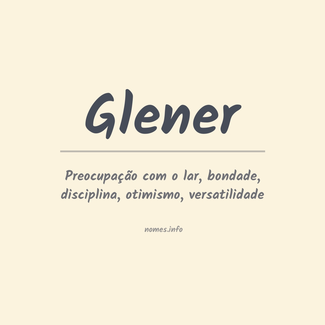 Significado do nome Glener