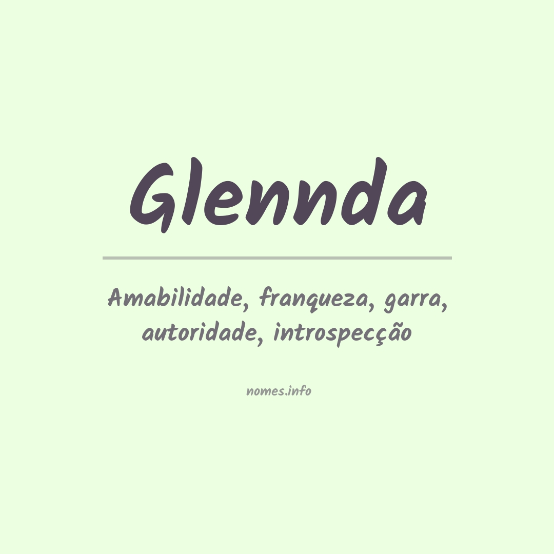 Significado do nome Glennda