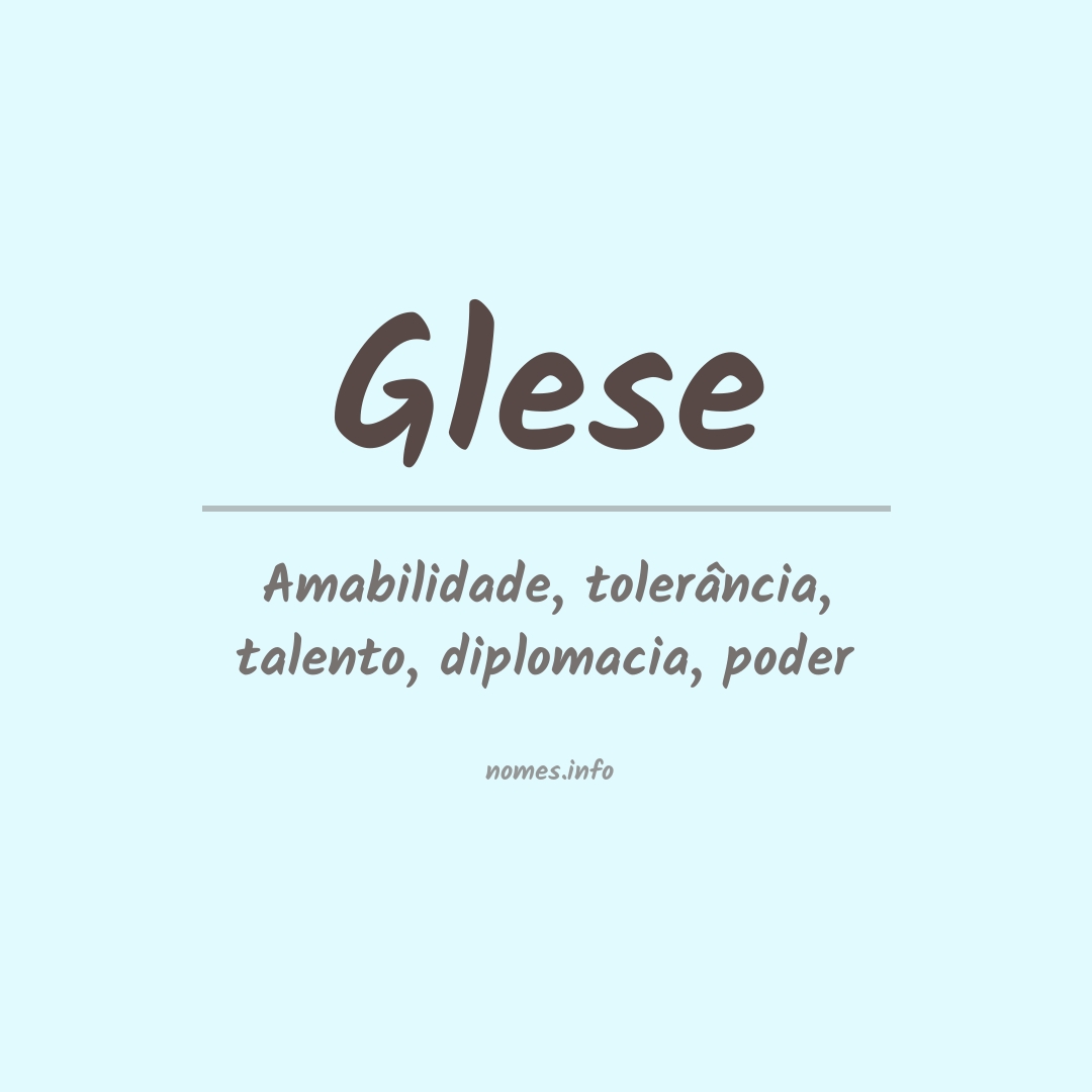 Significado do nome Glese
