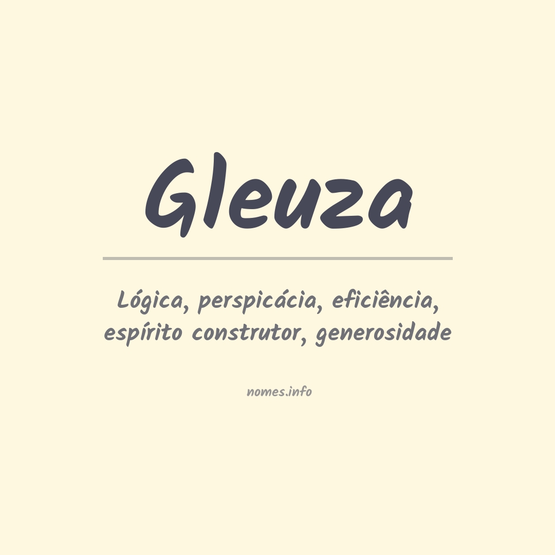 Significado do nome Gleuza