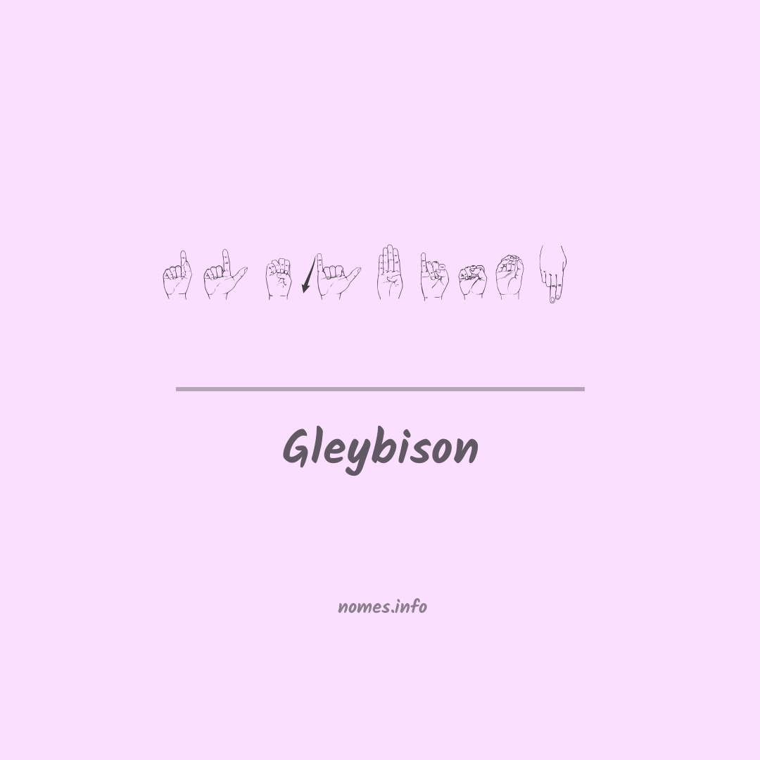 Gleybison em Libras