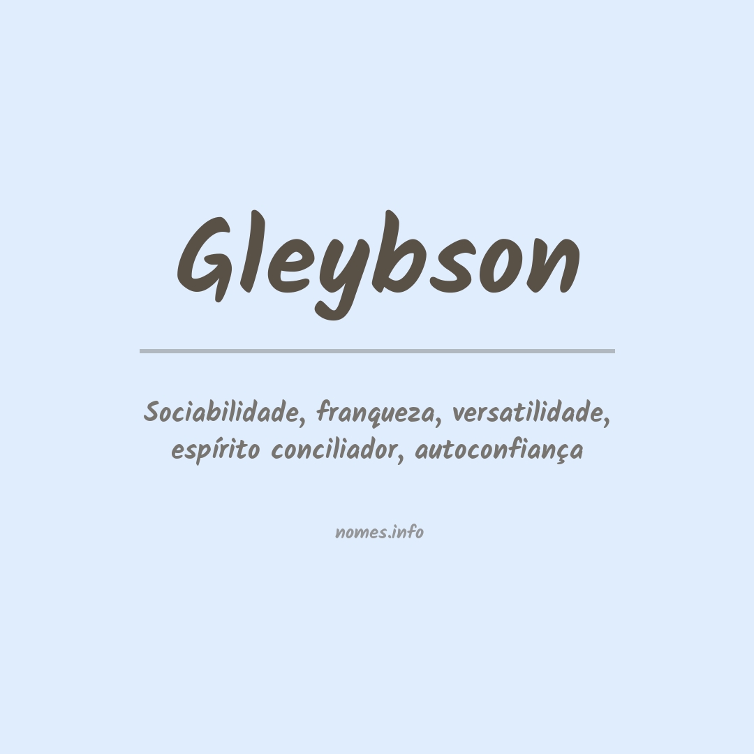 Significado do nome Gleybson