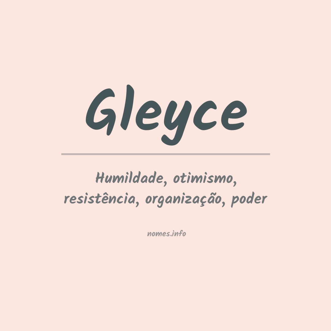 Significado do nome Gleyce