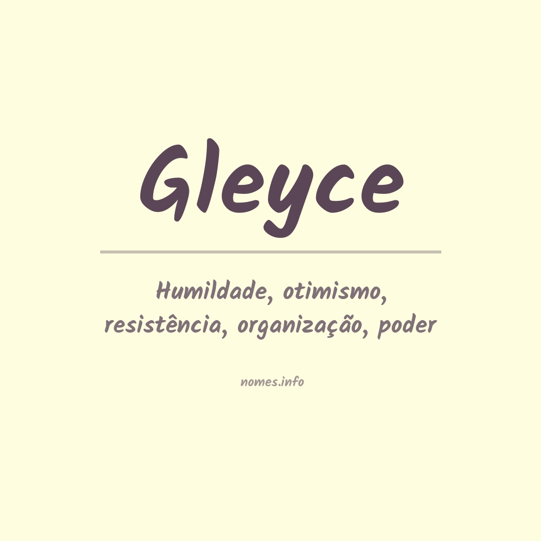 Significado do nome Gleyce