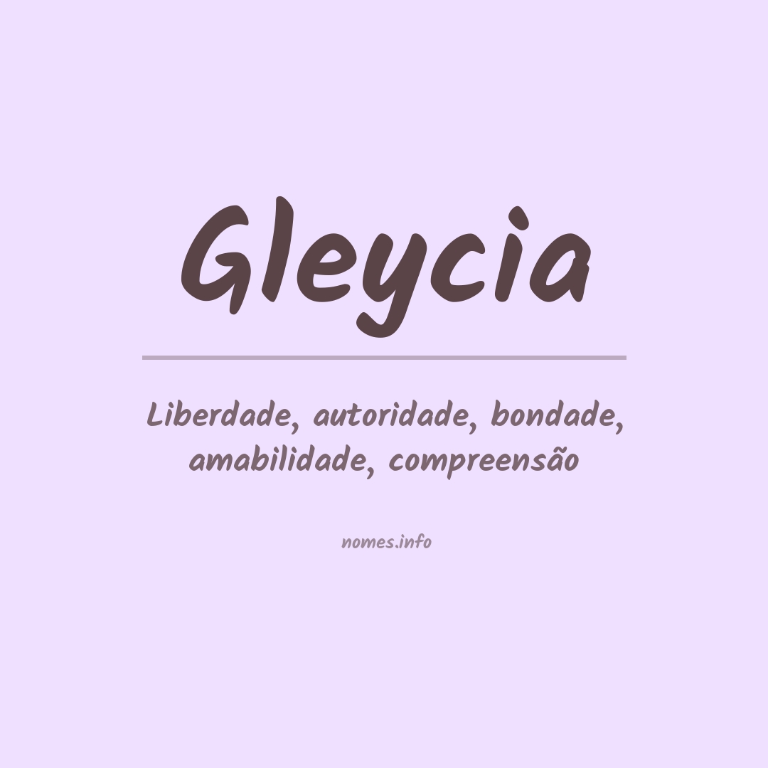 Significado do nome Gleycia