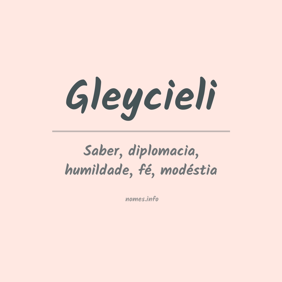 Significado do nome Gleycieli