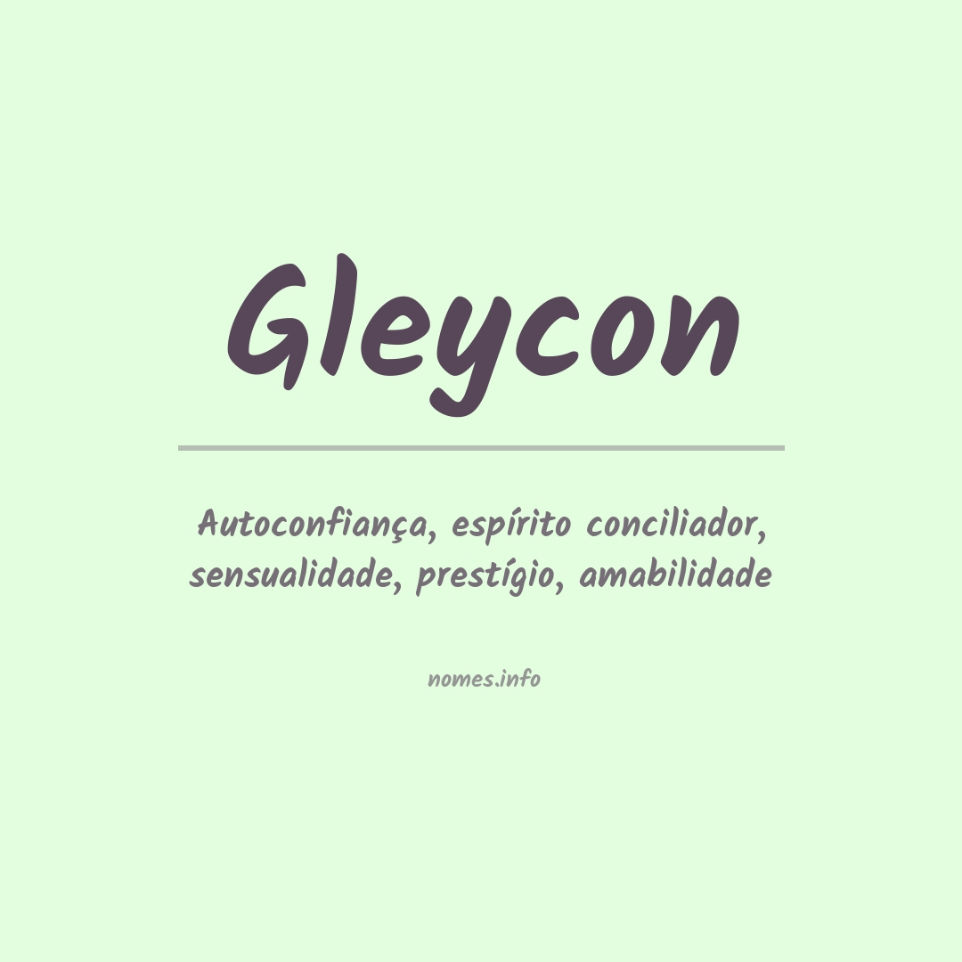 Significado do nome Gleycon
