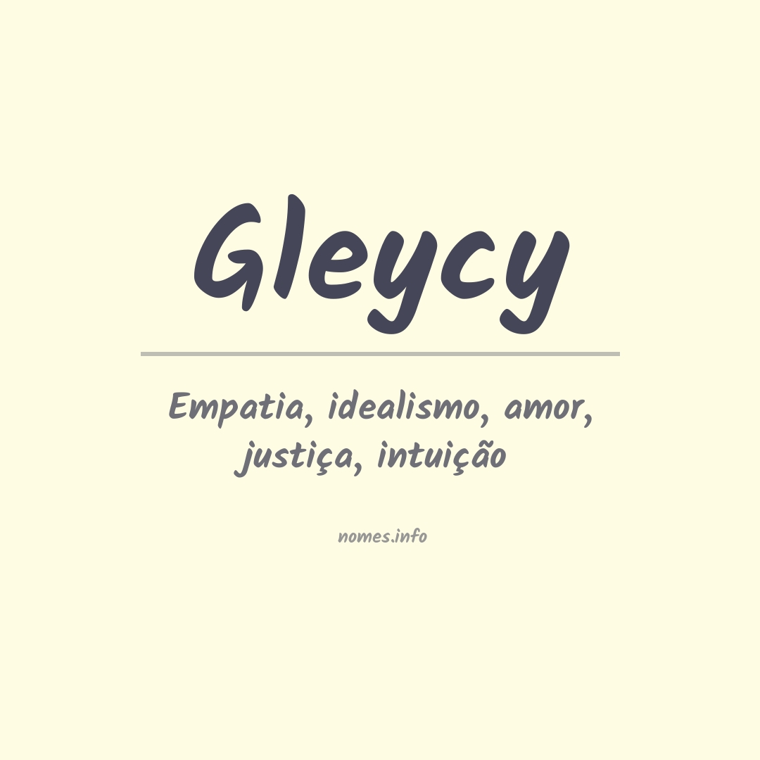 Significado do nome Gleycy