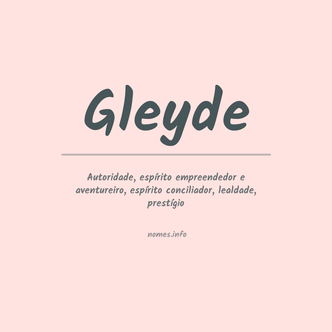 Significado do nome Gleyde
