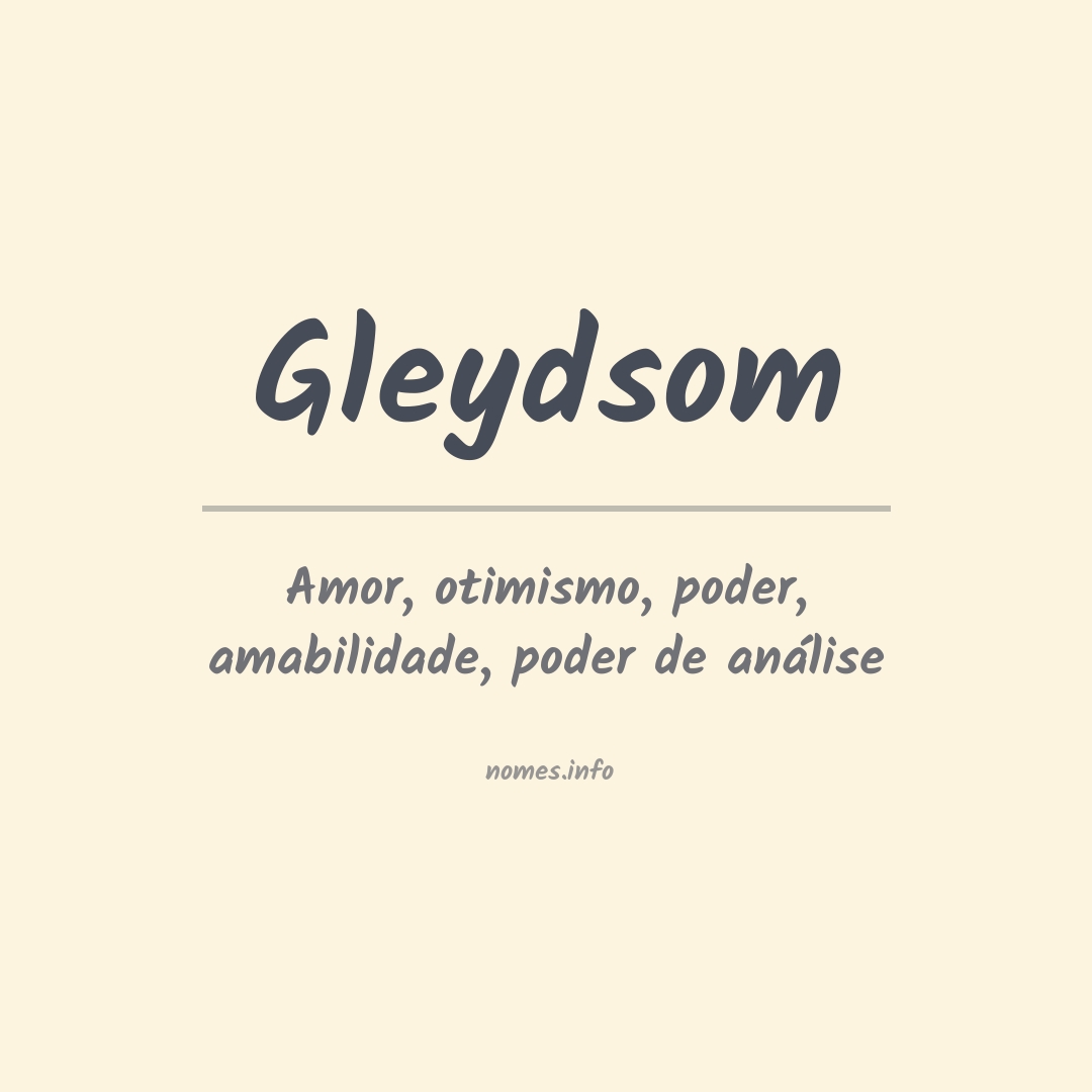 Significado do nome Gleydsom