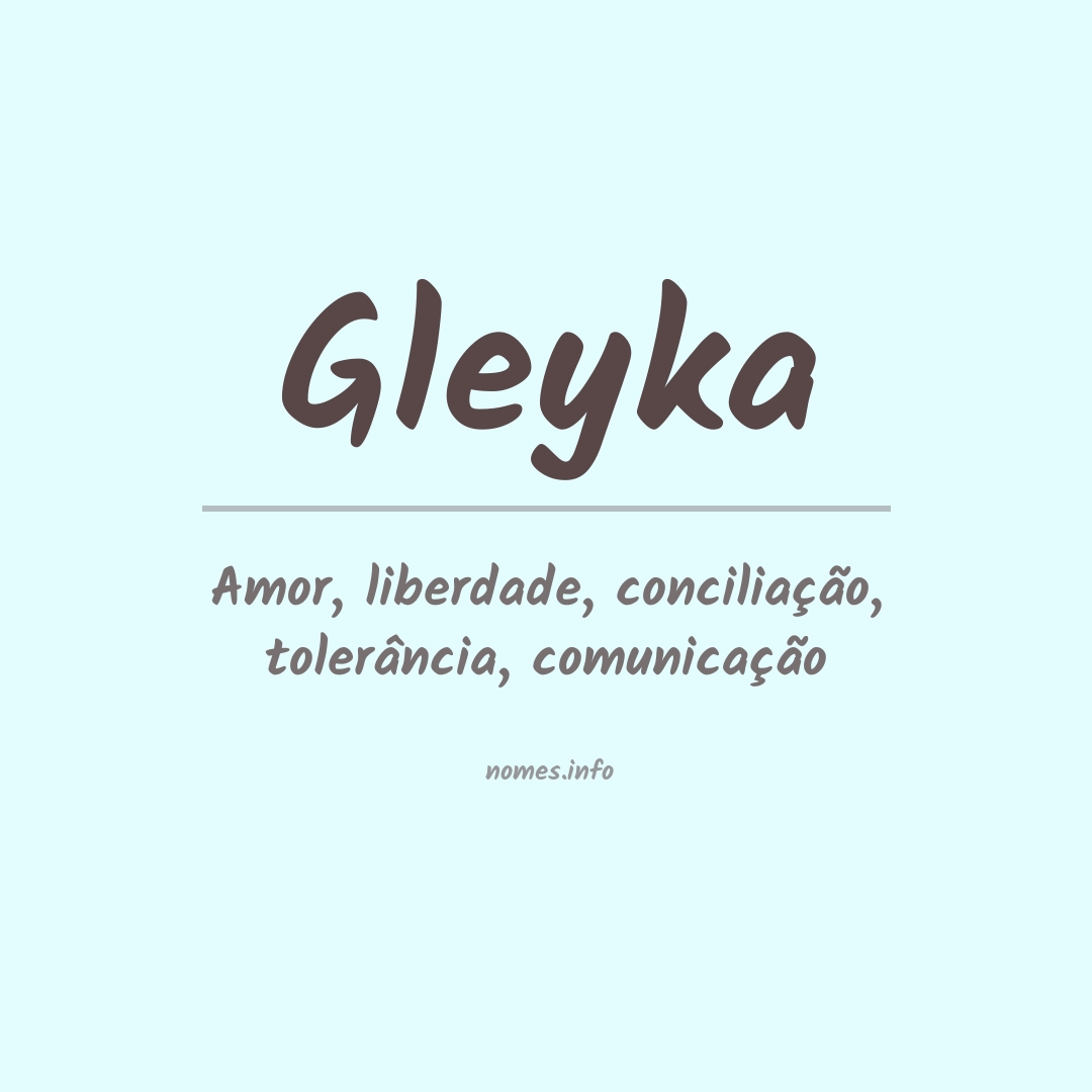 Significado do nome Gleyka