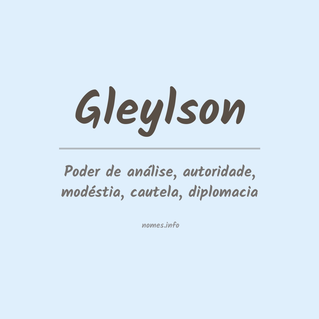 Significado do nome Gleylson