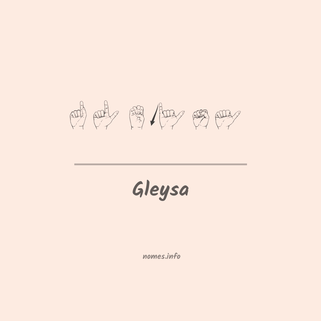 Gleysa em Libras
