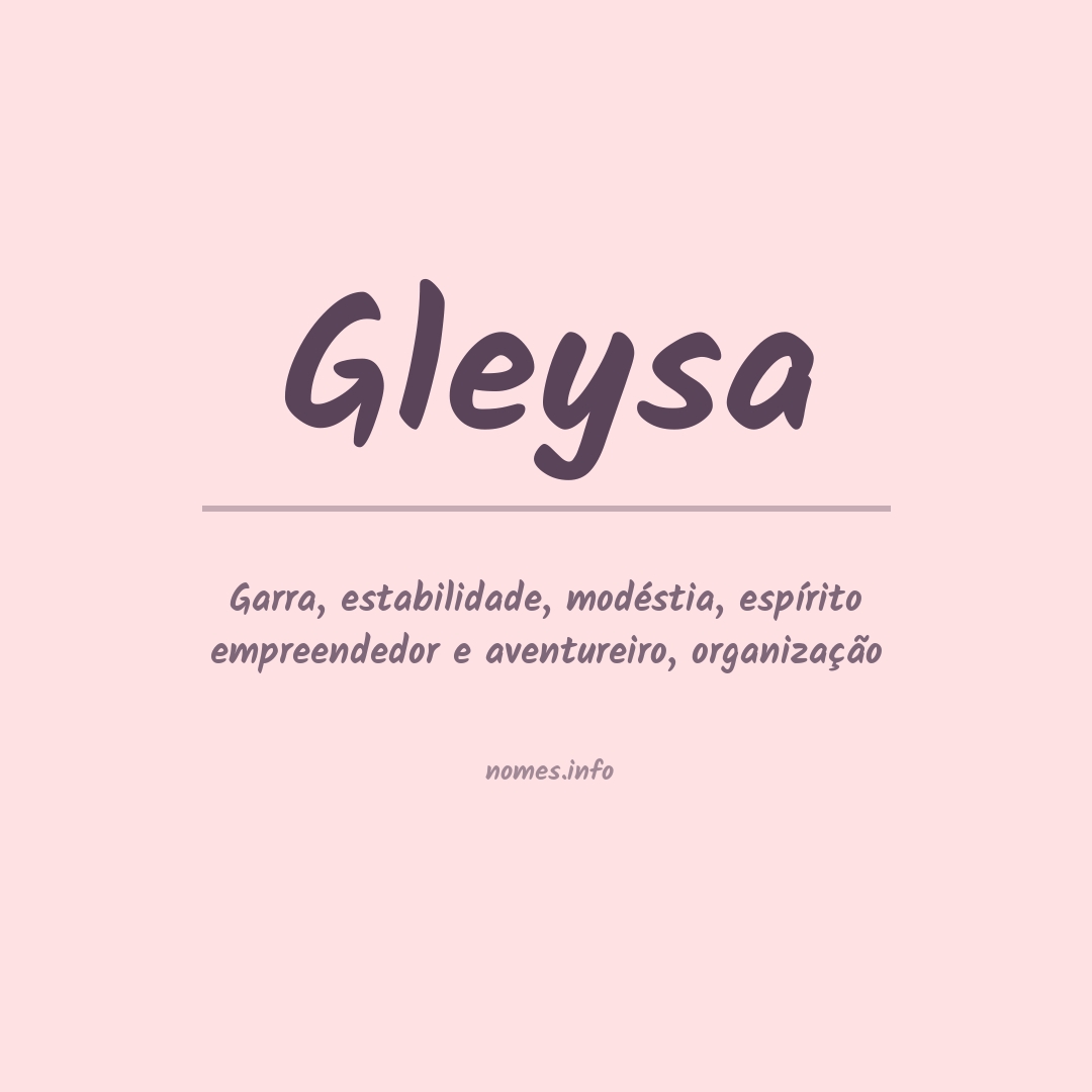 Significado do nome Gleysa