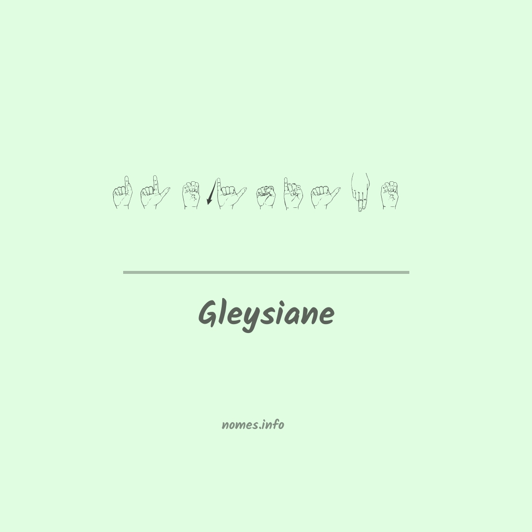 Gleysiane em Libras