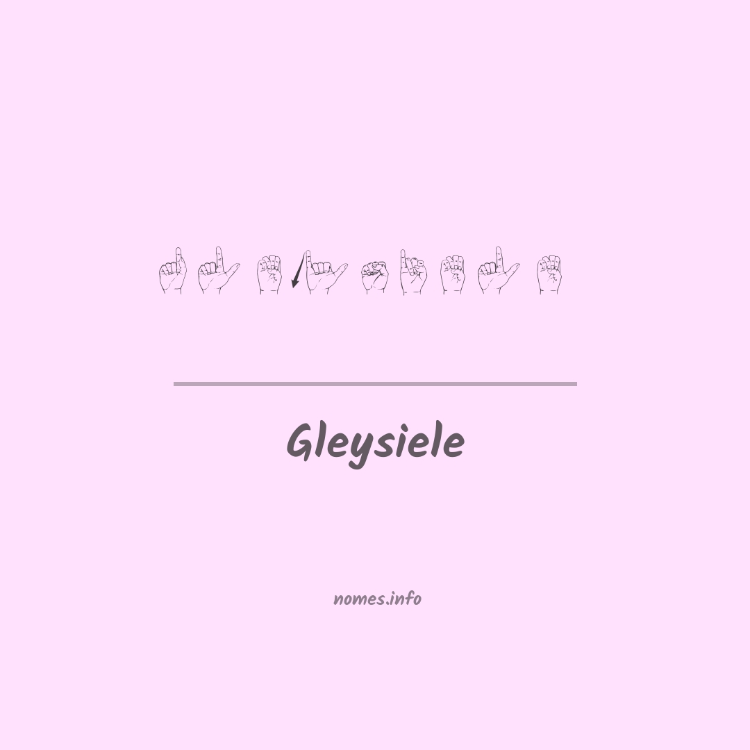 Gleysiele em Libras