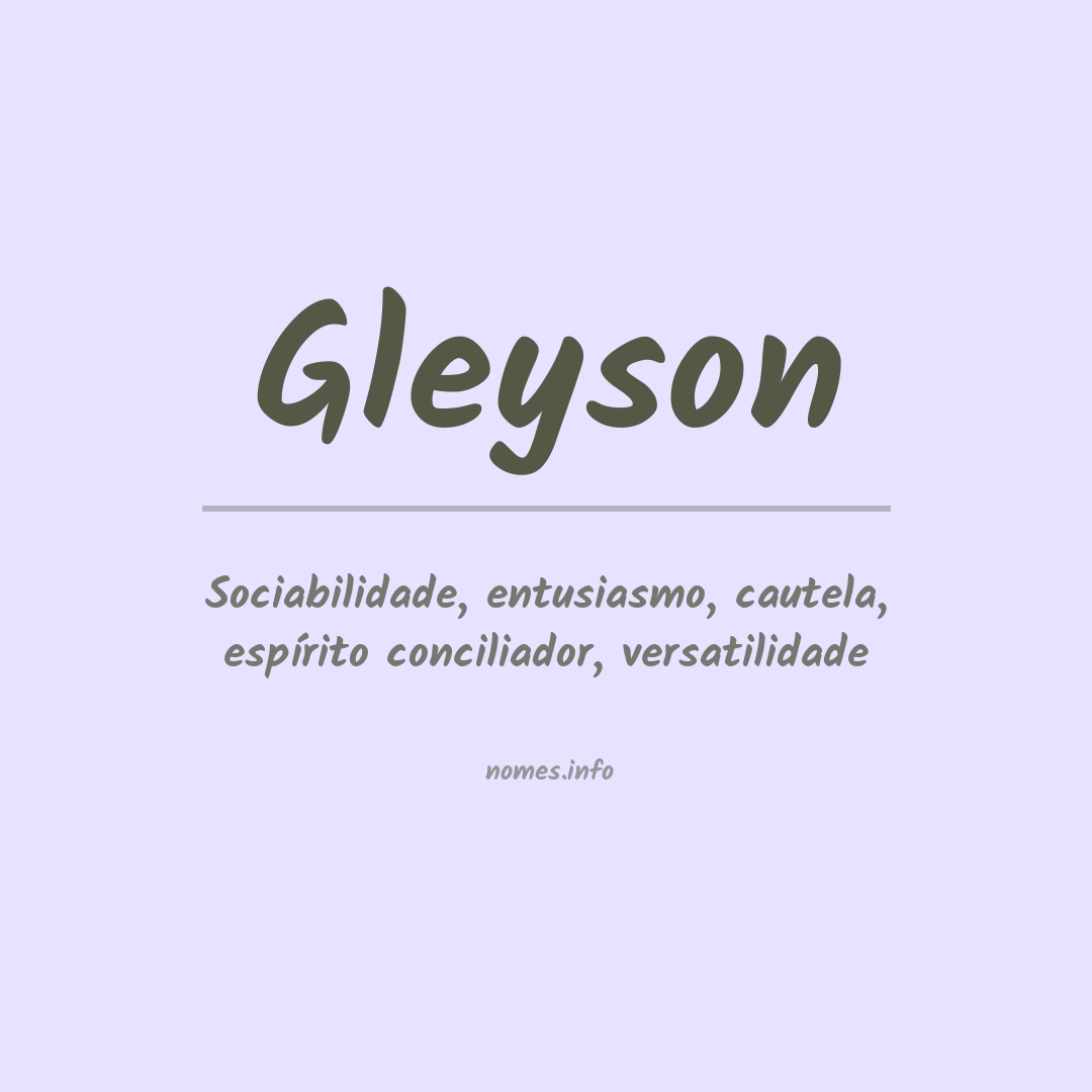 Significado do nome Gleyson