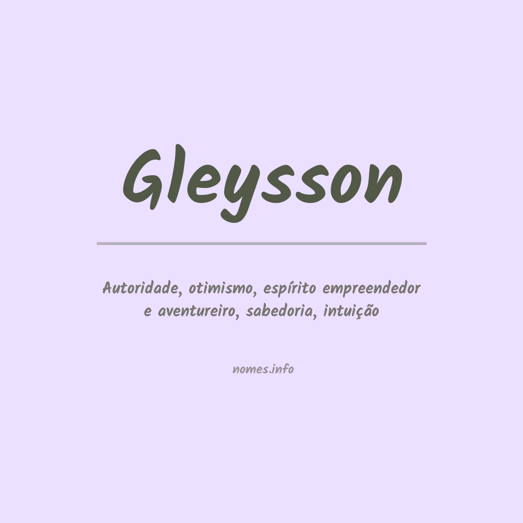 Significado do nome Gleysson