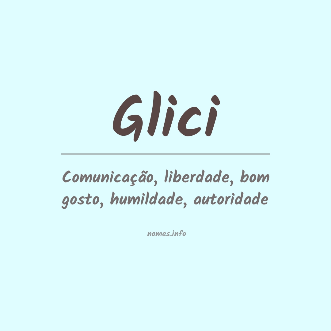 Significado do nome Glici
