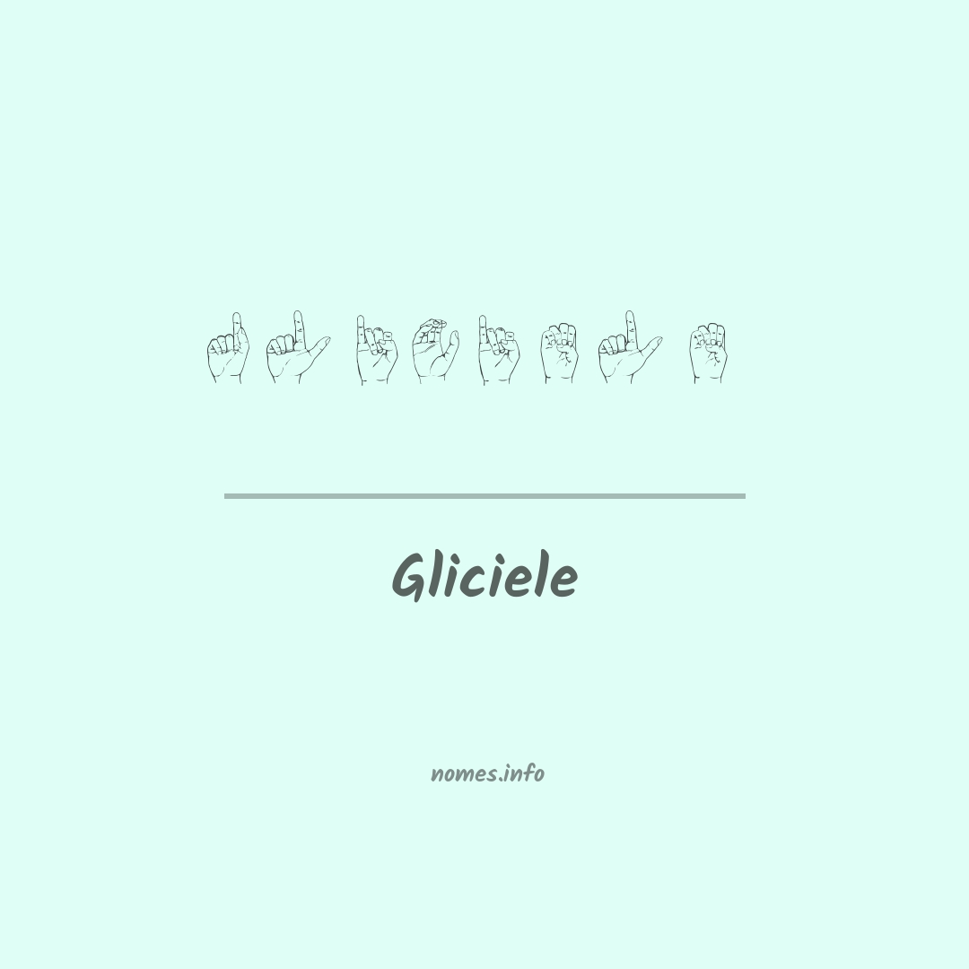 Gliciele em Libras