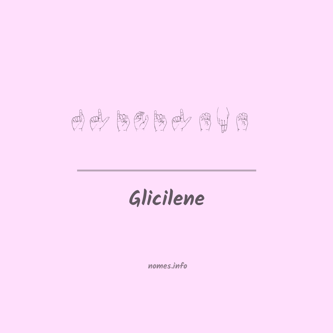 Glicilene em Libras