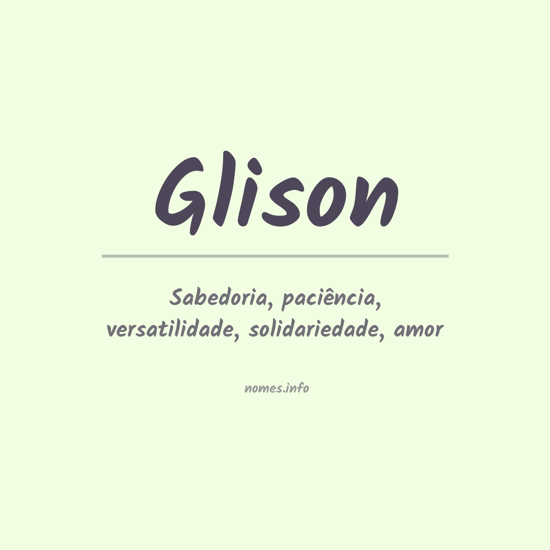 Significado do nome Glison