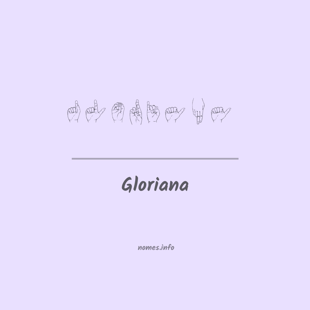 Gloriana em Libras