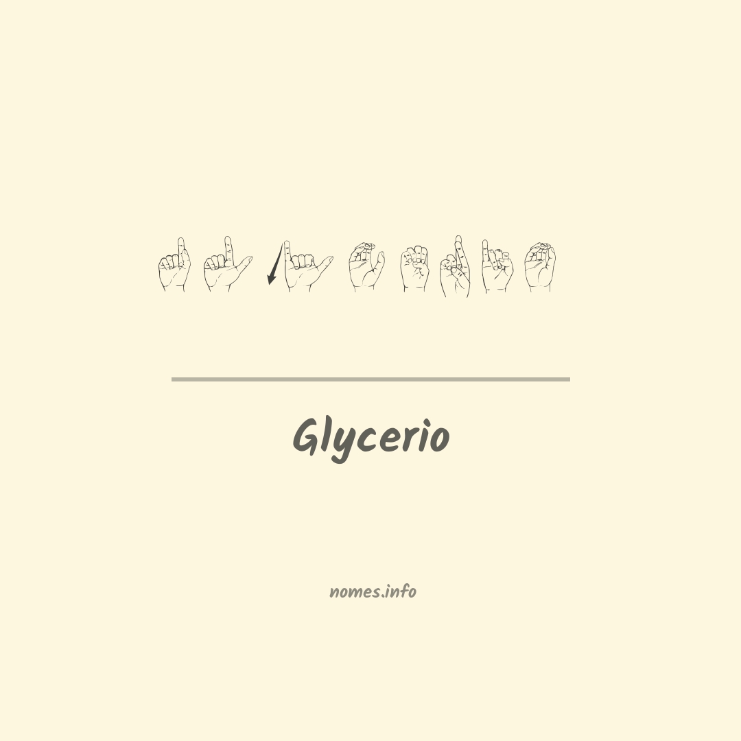 Glycerio em Libras